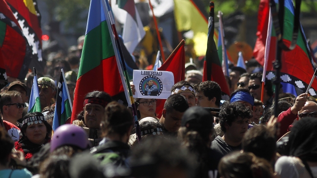 Con 33 detenidos terminó marcha en favor de la machi Francisca Linconao
