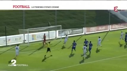 Enzo Zidane emuló a su padre al picar un lanzamiento penal