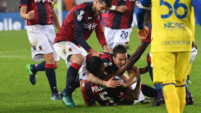 Erick Pulgar anotó en el empate de Bologna y Chievo Verona