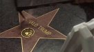 El momento en que fue destruida la estrella de Donald Trump en Hollywood