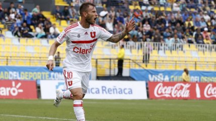 U. de Chile abrió la cuenta ante Everton con un cabezazo de Gastón Fernández