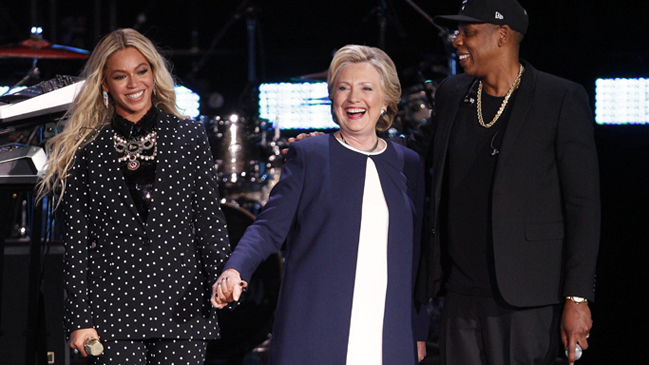 Beyonce y Jay Z realizan un concierto en apoyo a Hillary Clinton