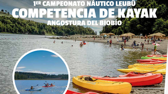 La playa de Quilaco será escenario del primer Campeonato Náutico Leubü de kayak