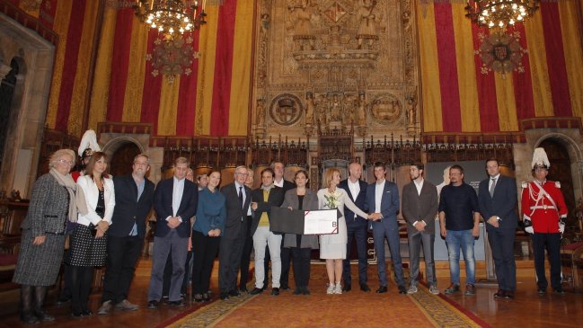 Johan Cruyff recibió la Medalla de Oro al Mérito Deportivo a título póstumo en Barcelona