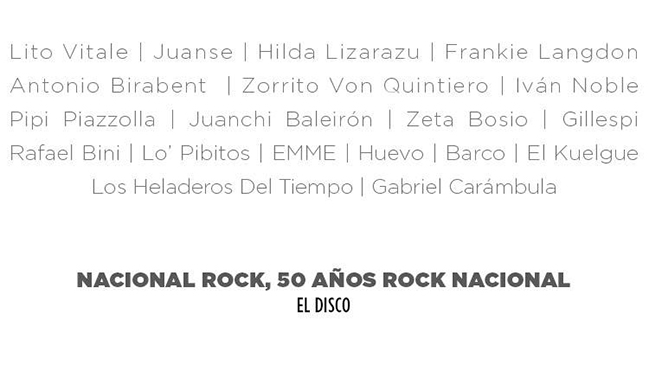 Presentan un disco que conmemorará los 50 años del rock argentino
