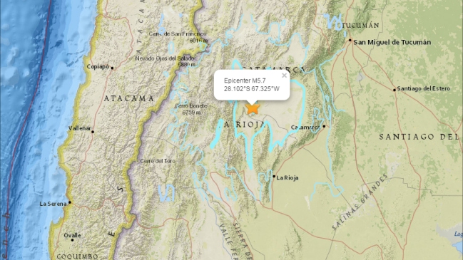 Fuerte temblor sacudió al norte de Argentina