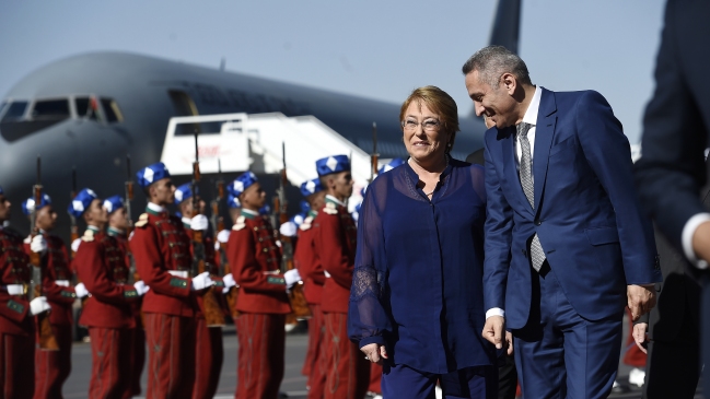 Bachelet está en Marruecos para participar en conferencia ONU sobre cambio climático