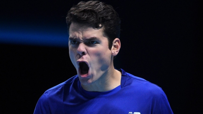 Milos Raonic derribó a Dominic Thiem y abrochó su clasificación a semifinales del Masters
