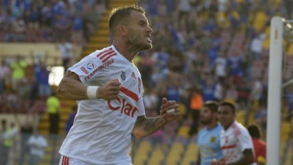 Gastón Fernández marcó el empate de U. de Chile frente a U. Española