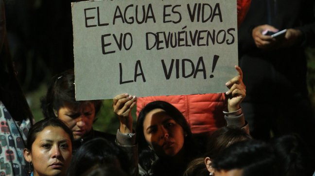 Protestas contra Evo Morales por racionamiento de agua en La Paz