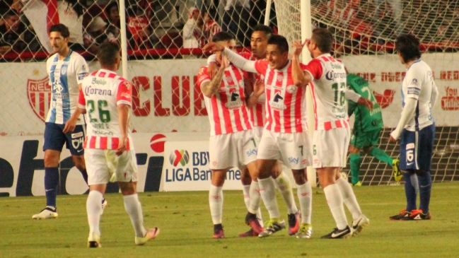 Luis Felipe Gallegos anotó en victoria de Necaxa sobre Pachuca en México