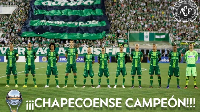 Conmebol le otorgó a Chapecoense el título de campeón de la Copa Sudamericana