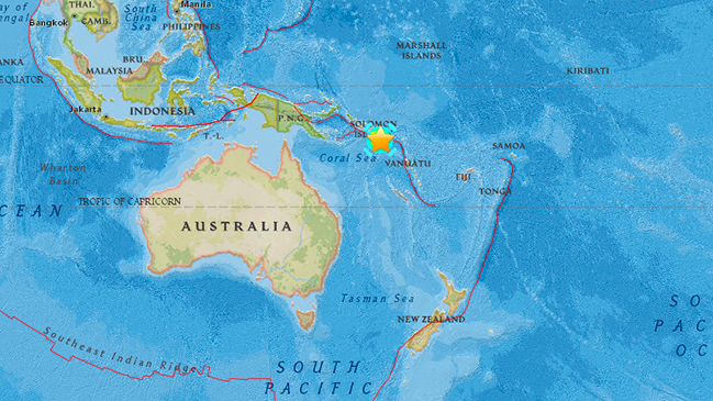 Terremoto sacudió a las islas Salomón, en el Pacífico Sur