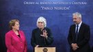 Gobierno entregó la Orden al mérito artístico y cultural Pablo Neruda a Joan Turner