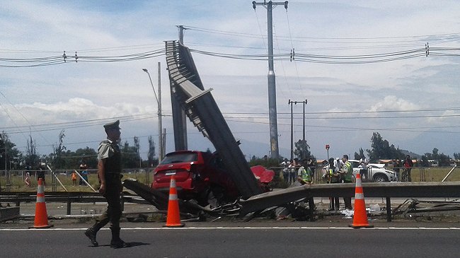 Choque múltiple provocó alta congestión en Ruta 5 al sur de Santiago