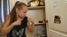 ¿Mucha tele? Niña boxeadora se entrena destruyendo su pieza