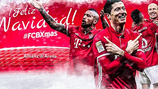 Arturo Vidal y el plantel de Bayern Munich desearon una feliz navidad a sus hinchas