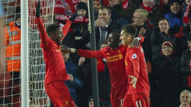 Liverpool recuperó segundo puesto de la Premier League con sólido triunfo sobre Stoke City
