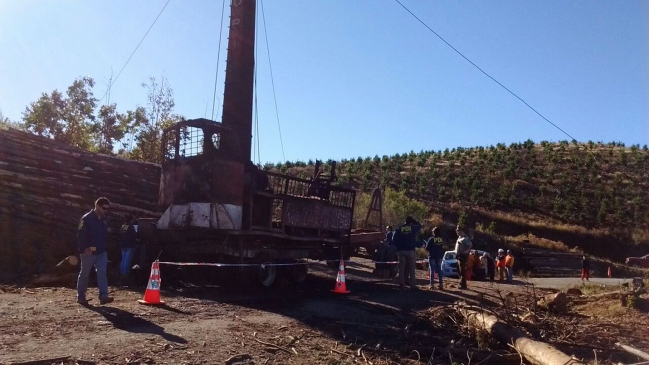 Maquinaria forestal fue incendiada en un fundo en las cercanías de Concepción