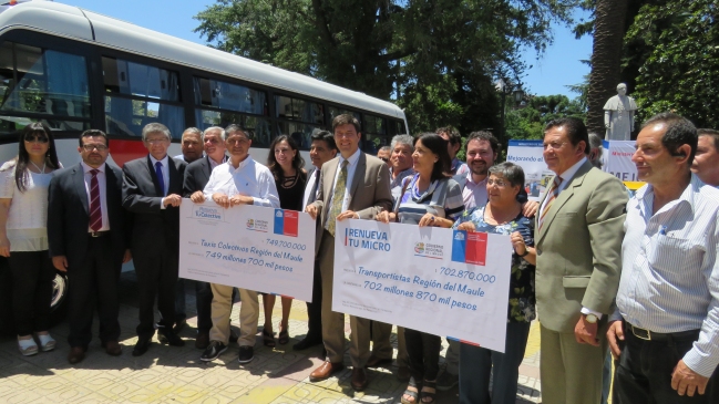 Transportes entregó recursos para renovación de la locomoción colectiva en Maule