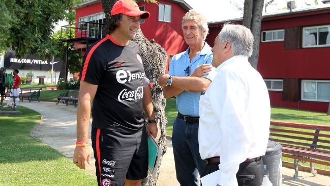 Manuel Pellegrini visitó a Juan Antonio Pizzi y Héctor Robles en 