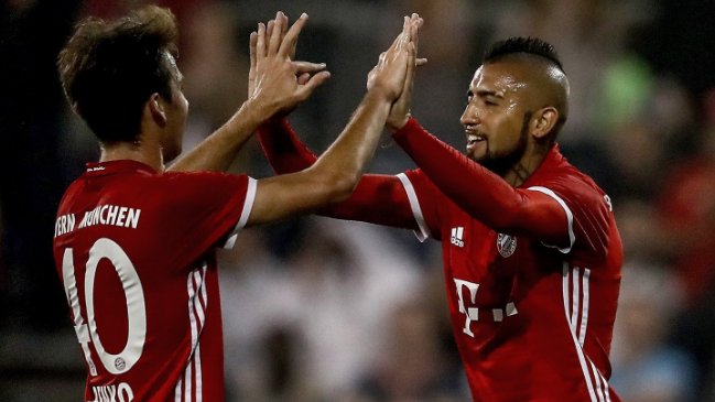 Arturo Vidal anotó en goleada de FC Bayern en amistoso jugado en Doha