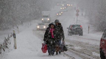   Intenso temporal de nieve se registró en Hungría 