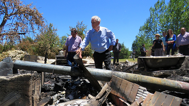 Piñera en Cañete: Futuro Gobierno tendrá que cambiar la forma de enfrentar el terrorismo