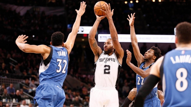 Kawhi Leonard brilló en triunfo de San Antonio Spurs sobre Minnesota Timberwolves