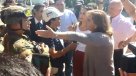 Alcaldes protestaron tras llegada de la Presidenta Bachelet a Pumanque