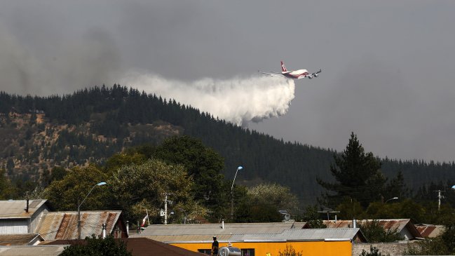 Incendios forestales: SuperTanker se enfoca en la Región del Biobío