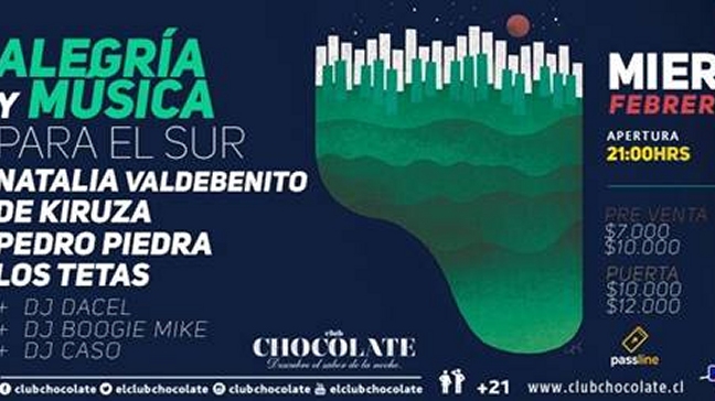 Club Chocolate suma shows a beneficio de los damnificados
