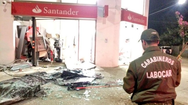 Delincuentes robaron 60 millones desde cajero automático en Casablanca