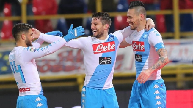 Napoli humilló a Bologna de Erick Pulgar en la Serie A italiana