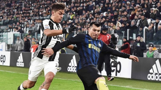 Juventus venció a Inter de Gary Medel en el clásico de la Serie A