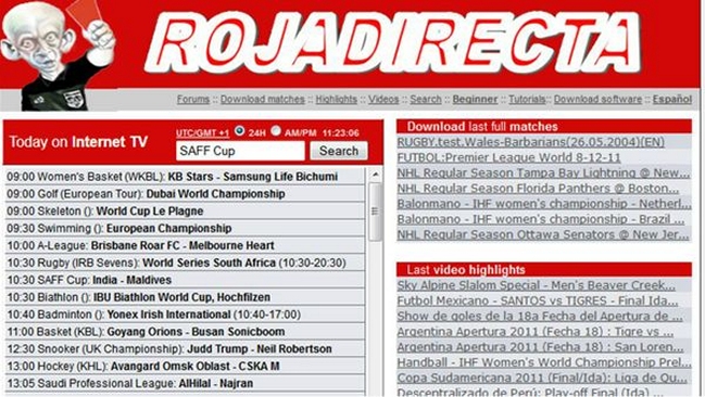 Un juzgado en España ordenó el cierre del popular sitio Rojadirecta