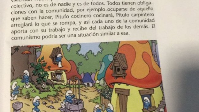 Polémica en Uruguay por libro escolar que compara comunismo con Los Pitufos