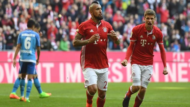 Arturo Vidal anotó en aplastante victoria de Bayern Munich sobre Hamburgo