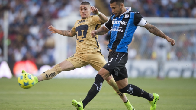 Bryan Rabello aportó un tanto que no le alcanzó a Pumas ante Querétaro