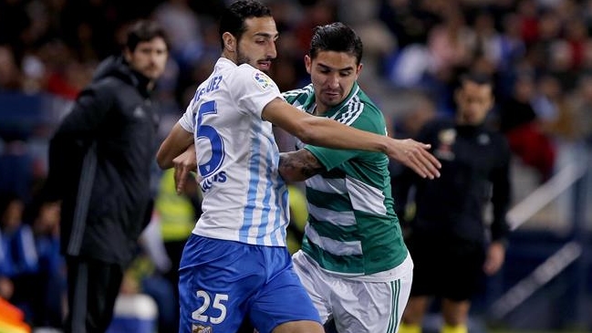 Felipe Gutiérrez jugó un tiempo en victoria de Real Betis sobre Málaga