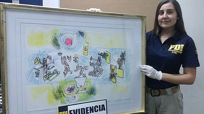 PDI recuperó valioso cuadro robado de Roberto Matta
