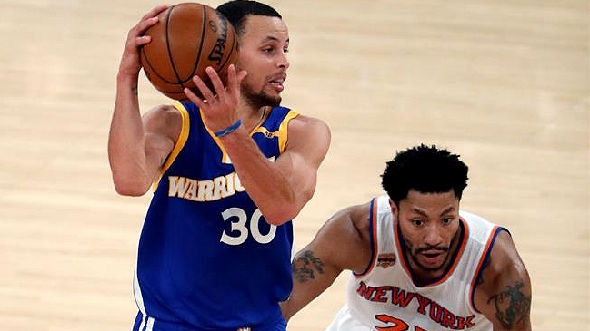 Stephen Curry comandó el triunfo de Golden State Warriors sobre New York Knicks