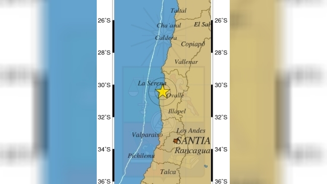 Temblor de mediana intensidad se registró en regiones de Atacama y Coquimbo