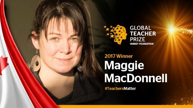Mujer canadiense obtuvo el premio al mejor profesor del mundo