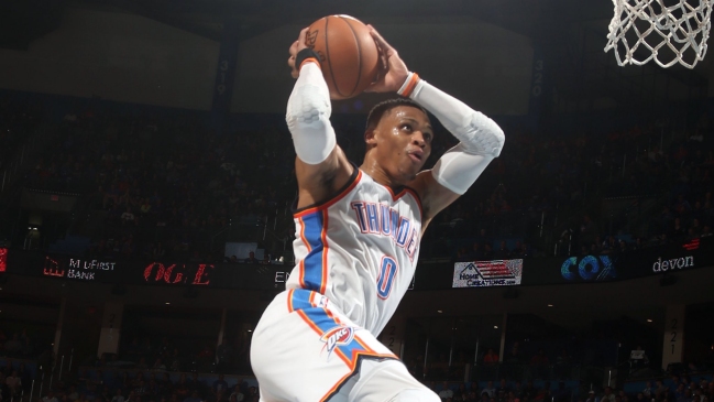 Rusell Westbrook aportó un nuevo triple-doble en el triunfo de Oklahoma sobre Philadelphia