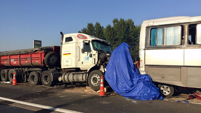 Taco kilométrico en la Ruta 5 por accidente en Quilicura