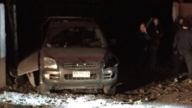 Conductor colisionó en Ruta 5 Norte durante manifestación de vecinos de Tiltil