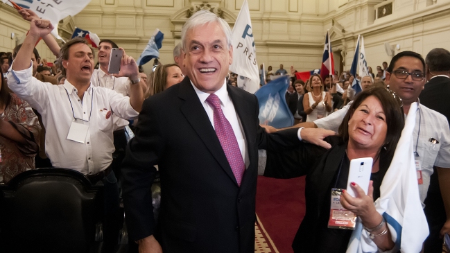 Sebastián Piñera ya es el candidato presidencial del PRI, la UDI y RN