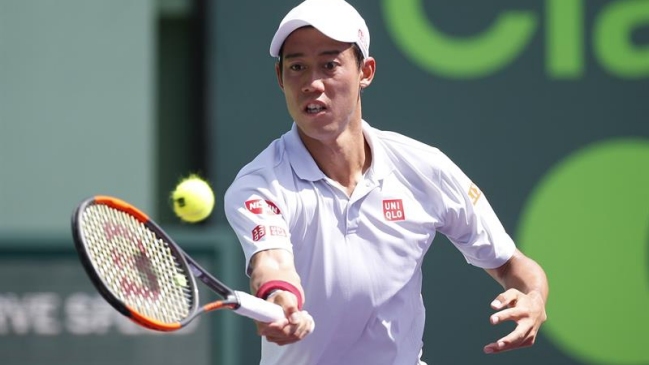 Kei Nishikori superó en un duro partido a Federico Delbonis en Miami