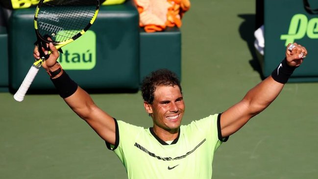 Nadal alcanzó los cuartos de final del Masters 1.000 de Miami tras vencer a Mahut